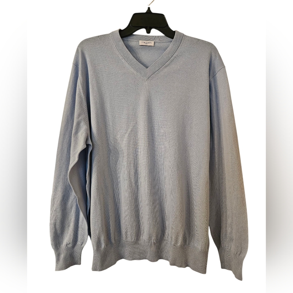 Tom James Gray V Neck Sweater XL